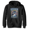 thumbnail image 1 of Boy's Lilo & Stitch Groovy Planets Stitch  Pull Over Hoodie Black Small, 1 of 4