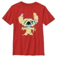thumbnail image 1 of Boy's Lilo & Stitch Halloween Mummy Stitch  Graphic Tee Red Small, 1 of 4