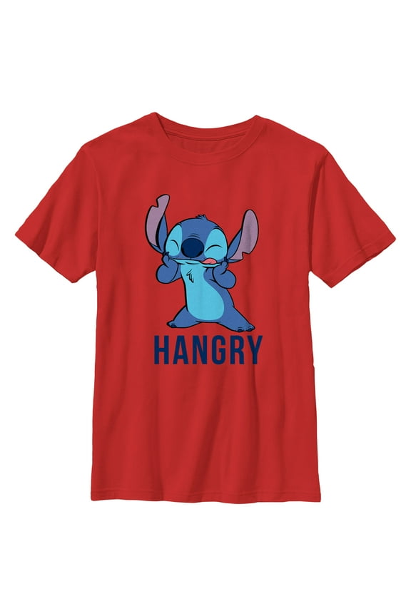 Boy's Lilo & Stitch Hangry  Graphic Tee Red Small