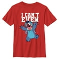 thumbnail image 1 of Boy's Lilo & Stitch I Can't Even Stitch Graphic Tee Red Small, 1 of 4