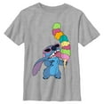 thumbnail image 1 of Boy's Lilo & Stitch Ice Cream Lover Stitch  Graphic Tee Athletic Heather Large, 1 of 5