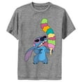 thumbnail image 1 of Boy's Lilo & Stitch Ice Cream Lover Stitch Performance Graphic Tee Charcoal Heather Medium, 1 of 4