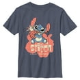 thumbnail image 1 of Boy's Lilo & Stitch Kauai Pineapple Stitch Graphic Tee Navy Blue Heather Small, 1 of 4