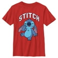 thumbnail image 1 of Boy's Lilo & Stitch Laughing Stitch Graphic Tee Red X Small, 1 of 4