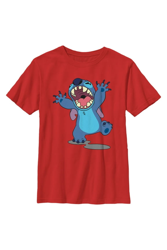 Boy's Lilo & Stitch Monster Stitch Graphic Tee Red Small