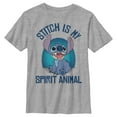 thumbnail image 1 of Boy's Lilo & Stitch My Spirit Animal Stitch Graphic Tee Athletic Heather Large, 1 of 5