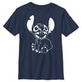 thumbnail image 1 of Boy's Lilo & Stitch Negative Black and White Graphic Tee Navy Blue X Large, 1 of 4