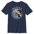 thumbnail image 1 of Boy's Lilo & Stitch Ohana and a Kiss Graphic Tee Navy Blue Medium, 1 of 4