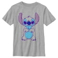 thumbnail image 1 of Boy's Lilo & Stitch Outlined Stitch Sketch Graphic Tee Athletic Heather Medium, 1 of 5