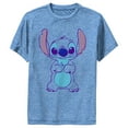 thumbnail image 1 of Boy's Lilo & Stitch Outlined Stitch Sketch Performance Graphic Tee Royal Blue Heather Large, 1 of 4