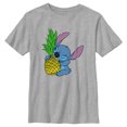 thumbnail image 1 of Boy's Lilo & Stitch Pineapple Lover Stitch  Graphic Tee Athletic Heather Small, 1 of 5