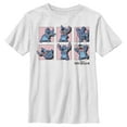 thumbnail image 1 of Boy's Lilo & Stitch Poses in Pink Panels  Graphic Tee White X Small, 1 of 4