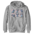thumbnail image 1 of Boy's Lilo & Stitch Poses in Pink Panels Pull Over Hoodie Athletic Heather Medium, 1 of 4