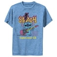 thumbnail image 1 of Boy's Lilo & Stitch Rocker Experiment 626 Performance Graphic Tee Royal Blue Heather Large, 1 of 4