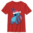 thumbnail image 1 of Boy's Lilo & Stitch Santa Hat Graphic Tee Red Large, 1 of 4