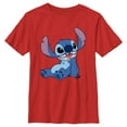 thumbnail image 1 of Boy's Lilo & Stitch Sitting Pose Graphic Tee Red Small, 1 of 4