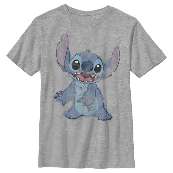Boy's Lilo & Stitch Sketch of Stitch Graphic Tee Athletic Heather Large