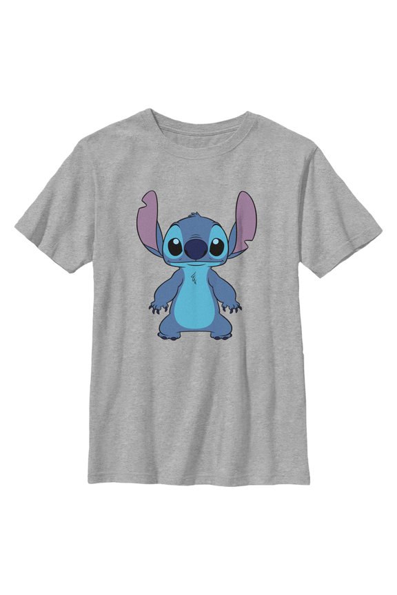 Boy's Lilo & Stitch Standing Stitch Graphic Tee Athletic Heather Medium
