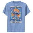 thumbnail image 1 of Boy's Lilo & Stitch Star Tarot Card Performance Graphic Tee Royal Blue Heather Medium, 1 of 4