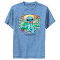 thumbnail image 1 of Boy's Lilo & Stitch Stay Cool Stitch  Performance Graphic Tee Royal Blue Heather Medium, 1 of 4