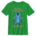 thumbnail image 1 of Boy's Lilo & Stitch Summer Vibes Stitch Graphic Tee Kelly Green Small, 1 of 4