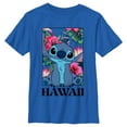 thumbnail image 1 of Boy's Lilo & Stitch Tropical Hawaii Poster  Graphic Tee Royal Blue Medium, 1 of 5