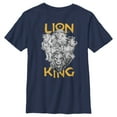 thumbnail image 1 of Boy's Lion King Animal Kingdom Crew  Graphic Tee Navy Blue X Large, 1 of 4