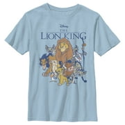 Boys Lion King Character Group Shot Graphic Tee Light Blue X Small