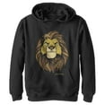 thumbnail image 1 of Boy's Lion King Decorative Noble Simba  Pull Over Hoodie Black X Large, 1 of 4