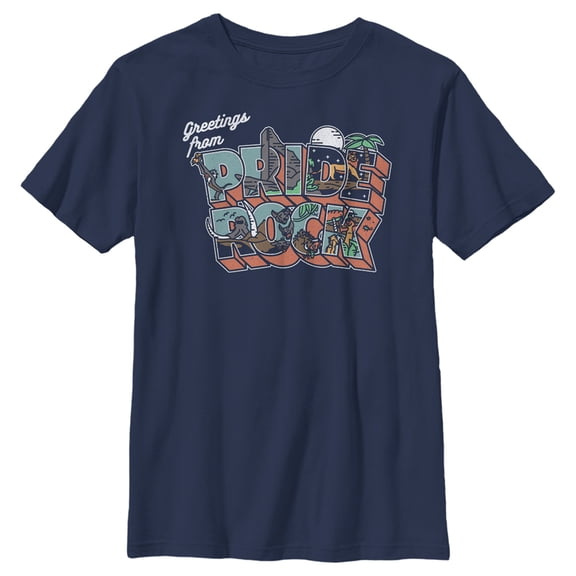 Boy's Lion King Greetings From Pride Rock Graphic Tee Navy Blue X Large