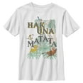 thumbnail image 1 of Boy's Lion King Hakuna Matata Colorful Oasis  Graphic Tee White X Small, 1 of 4