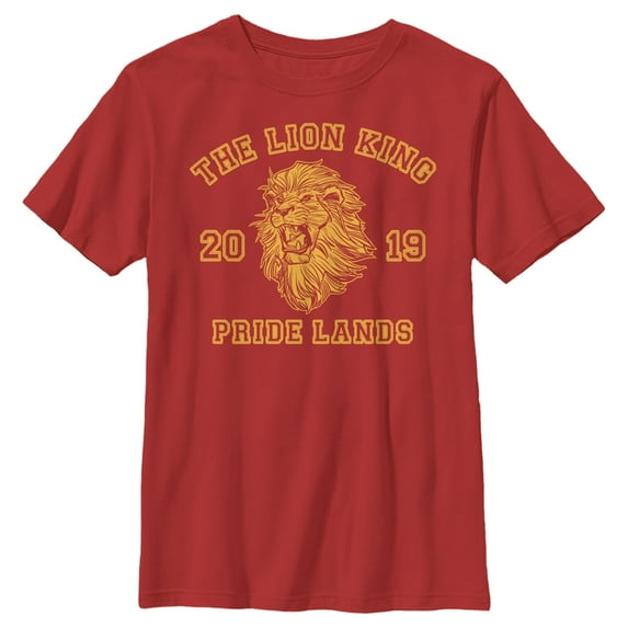Boy's Lion King King's Mane 2019 Graphic Tee Red Medium