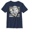 thumbnail image 1 of Boy's Lion King Mufasa Stripe Profile  Graphic Tee Navy Blue Medium, 1 of 4