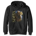 thumbnail image 1 of Boy's Lion King Noble Simba Pose Pull Over Hoodie Black X Large, 1 of 4