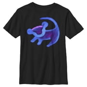 Boys Lion King Painted Simba Graphic Tee Black Small