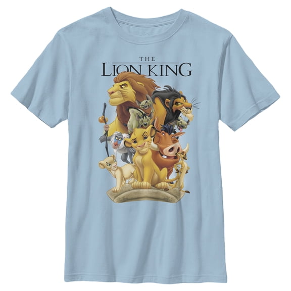 Boy's Lion King Pride Land Characters Graphic Tee Light Blue Small