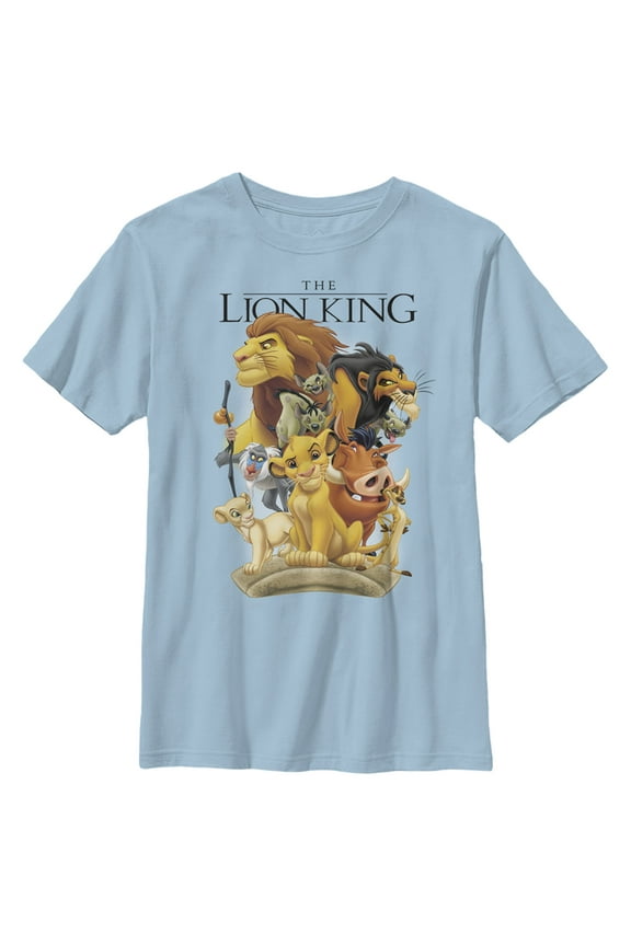 Boy's Lion King Pride Land Characters Graphic Tee Light Blue Small
