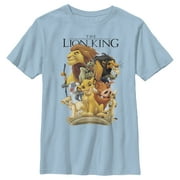 Boy's Lion King Pride Land Characters Graphic Tee Light Blue X Small
