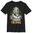 thumbnail image 1 of Boy's Lion King Savannah Sunset Crew Graphic Tee Black X Small, 1 of 4