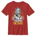 thumbnail image 1 of Boy's Lion King Savannah Sunset Crew Graphic Tee Red Medium, 1 of 4