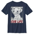 thumbnail image 1 of Boy's Lion King Simba Cub Life  Graphic Tee Navy Blue Small, 1 of 4