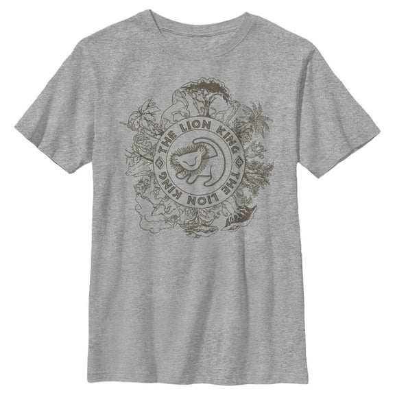 Boy's Lion King The Circle of Life Graphic Tee Athletic Heather Large