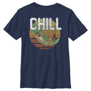 Boys Lion King Timon Distressed Chill Graphic Tee Navy Blue Small