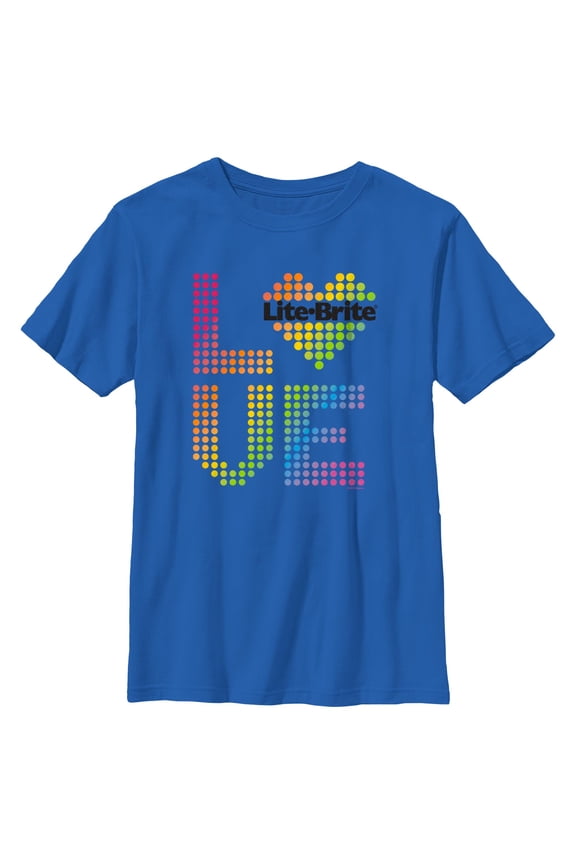 Boy's Lite-Brite Rainbow Retro Love  Graphic T-Shirt