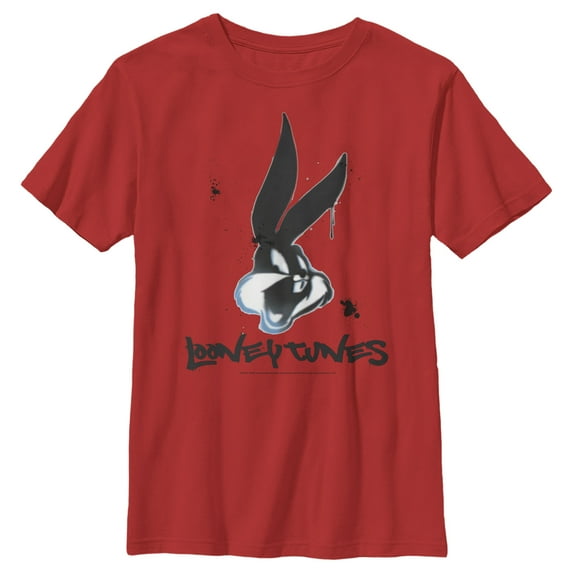Boy's Looney Tunes Bugs Gradient Paint Graphic Tee Red Medium