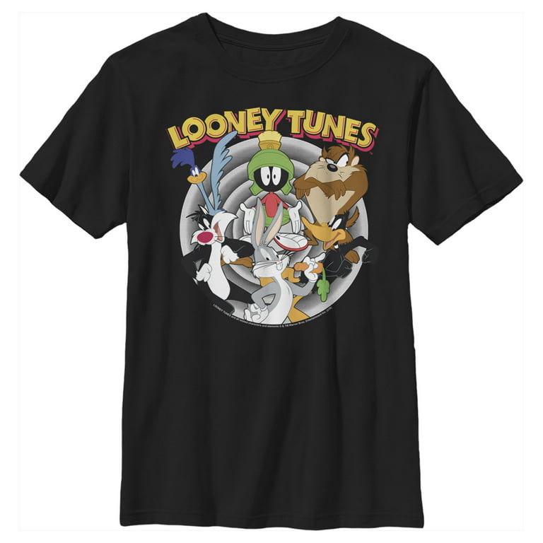 Boy's Looney Tunes Classic Gang Graphic Tee Black Large - Walmart.com