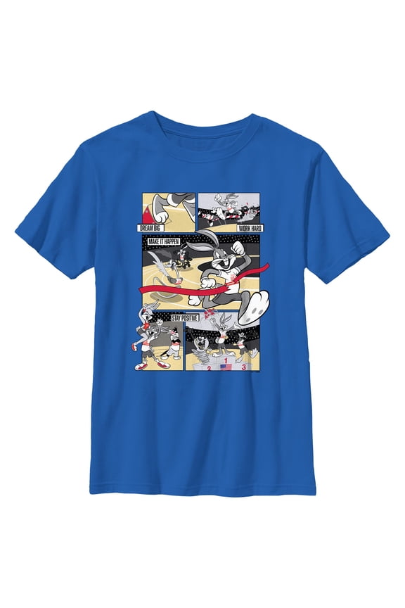 Boy's Looney Tunes Number One Winner Comic Panels Graphic T-Shirt