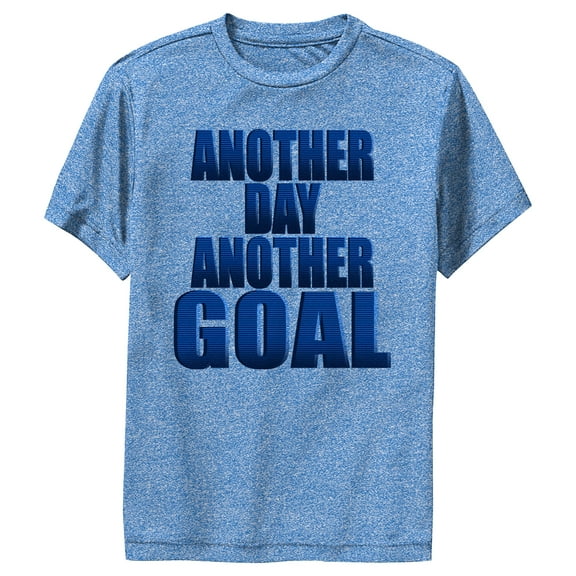 Boy's Lost Gods Another Day Another Goal Performance Graphic Tee Royal Blue Heather Large