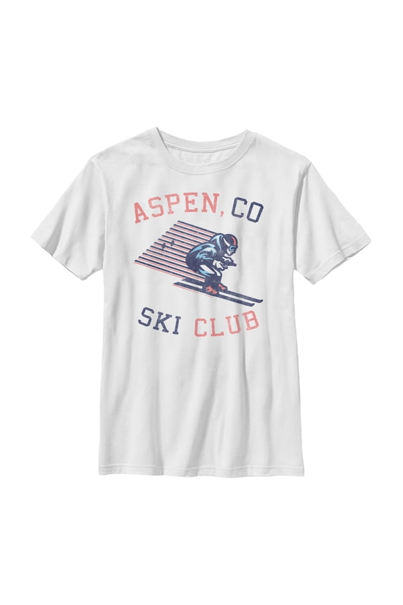 Boy's Lost Gods Aspen Ski Club Graphic Tee White X Large