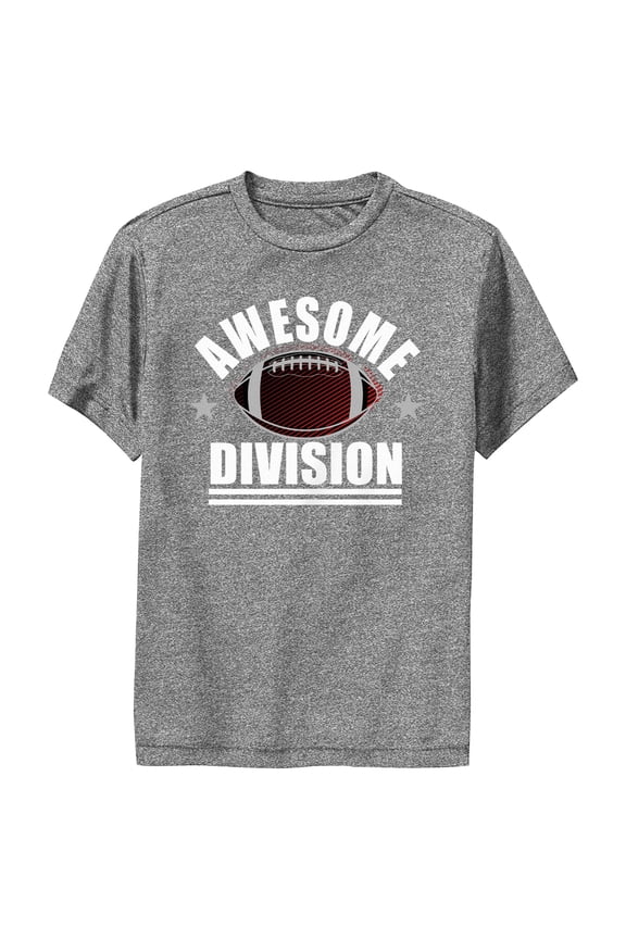 Boy's Lost Gods Awesome Division Performance Graphic Tee Charcoal Heather Small